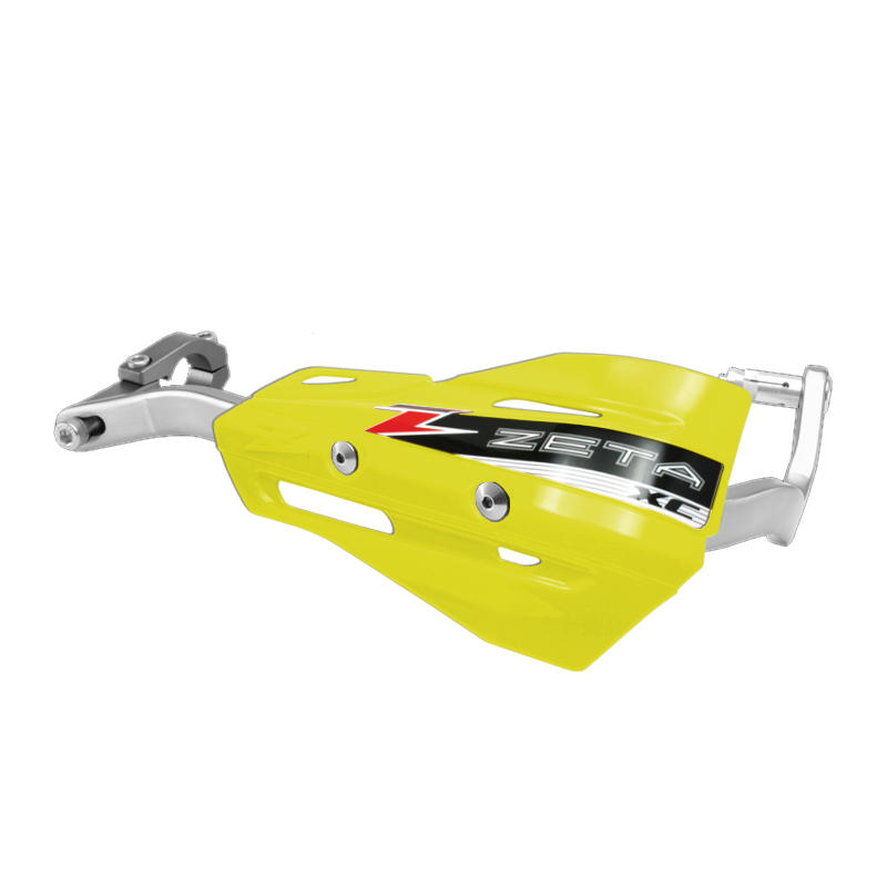 Drop Handguard Handlebar Armor / XC Protector Kit - 1-1/8" Yellow / Gray - Click Image to Close