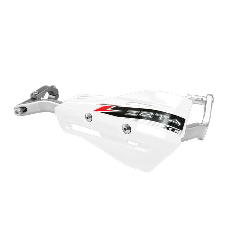 Drop Handguard / XC Protector Kit - 7/8" White / Gray w/ Fork Mount - Click Image to Close