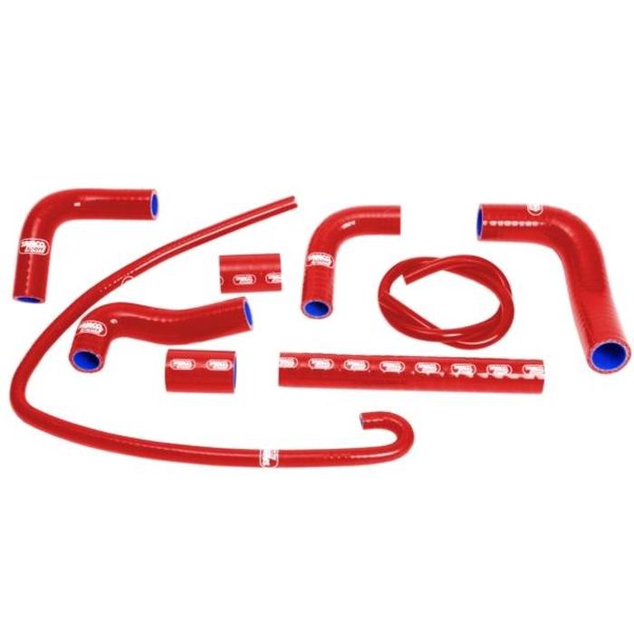 Complete Radiator Hose Kit - Red - For 06-09 Ducati Monster S4 RS - Click Image to Close