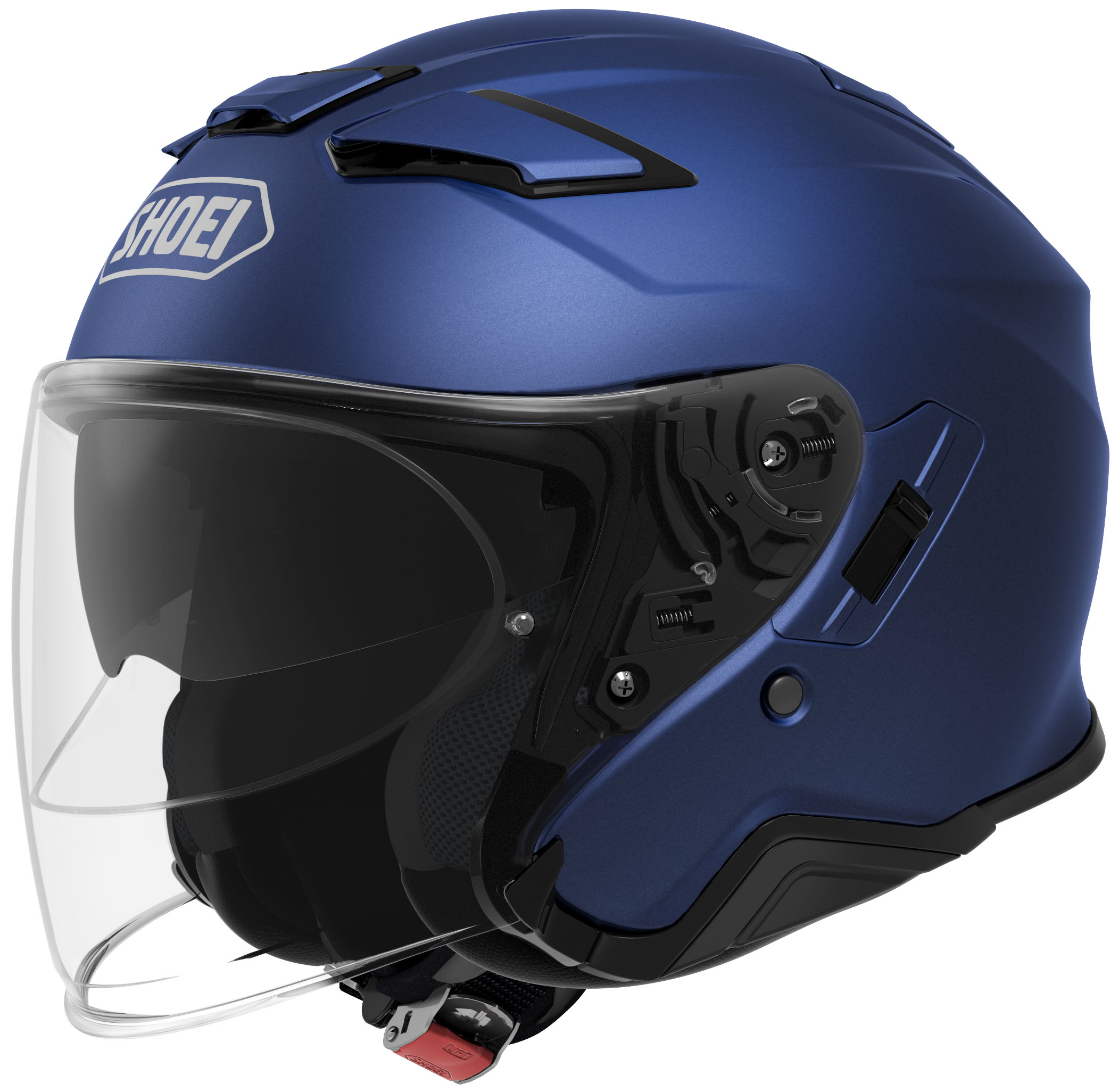 J-Cruise 2 Metallic Matte Blue 3/4 Open-Face Motorcycle Helmet 2X-Large - Click Image to Close