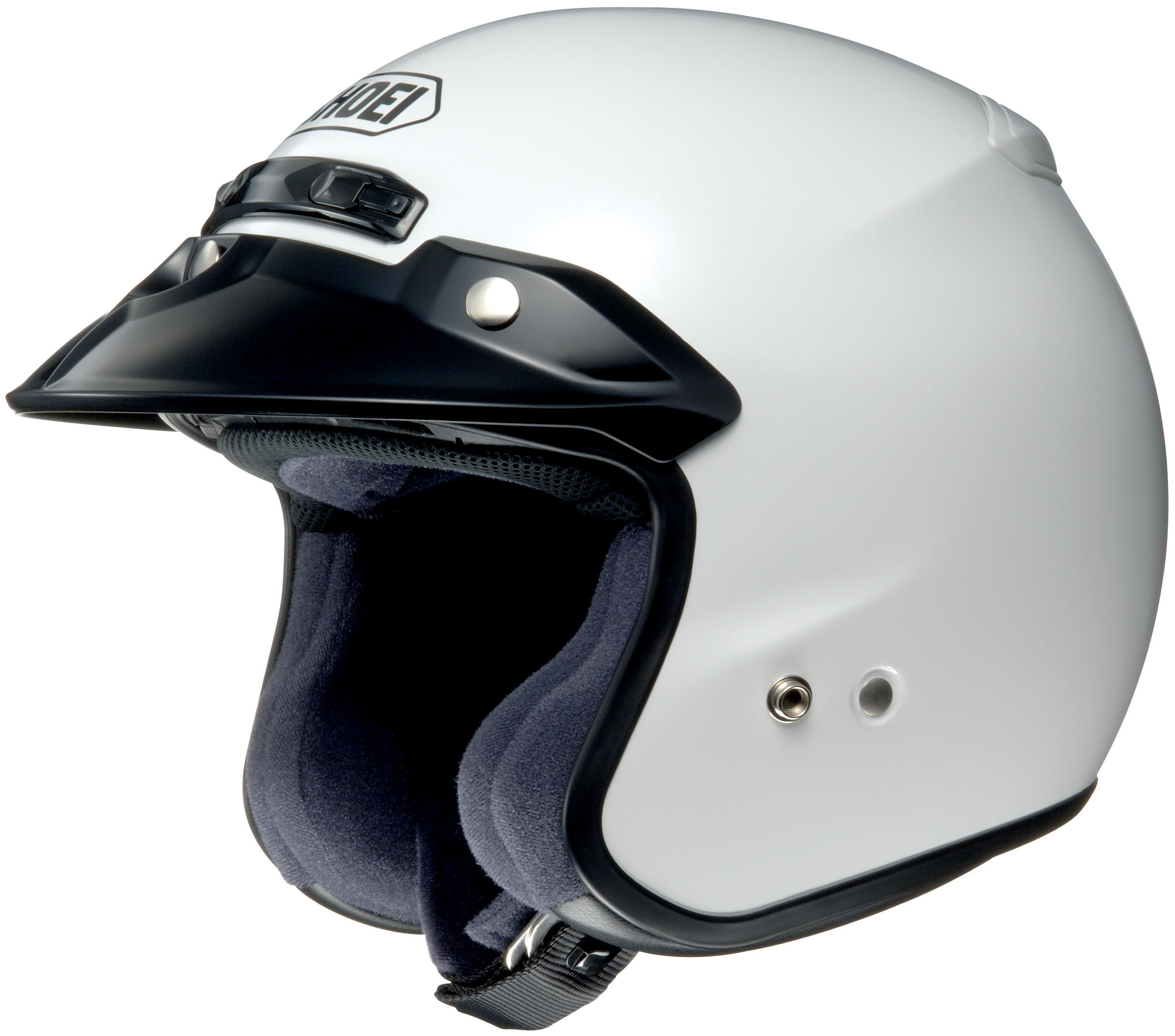 RJ Platinum R Solid White 3/4 Open-Face Motorcycle Helmet 2X-Large - Click Image to Close