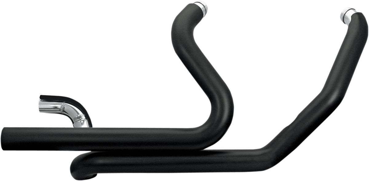 Black Power True Dual Exhaust Headers - 95-08 Harley Touring - Click Image to Close