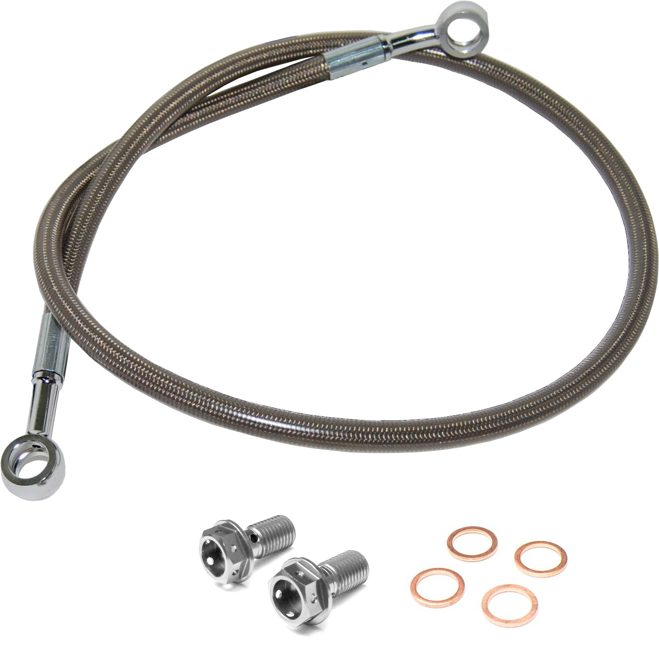 Rear Stainless Steel Brake Line Kit - For LTZ400/DVX400/KFX400 - Click Image to Close