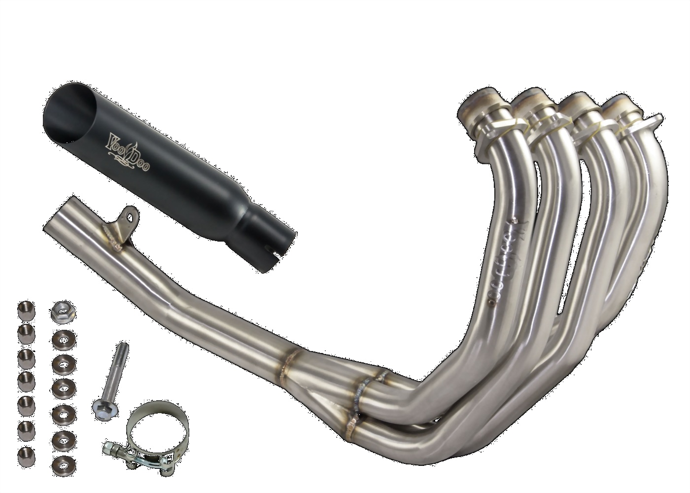 Black Shorty Full Exhaust - For 93-99 Honda CBR900RR - Click Image to Close