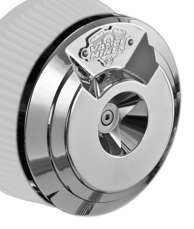 Skullcap Air Cleaner Cover - Chrome - "Grenade" Style - Click Image to Close