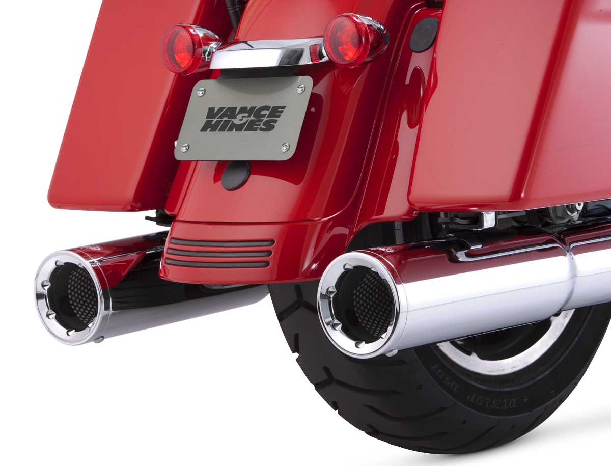 Hi Output Dual Slip On Exhaust - For 95-16 Harley Touring - Click Image to Close