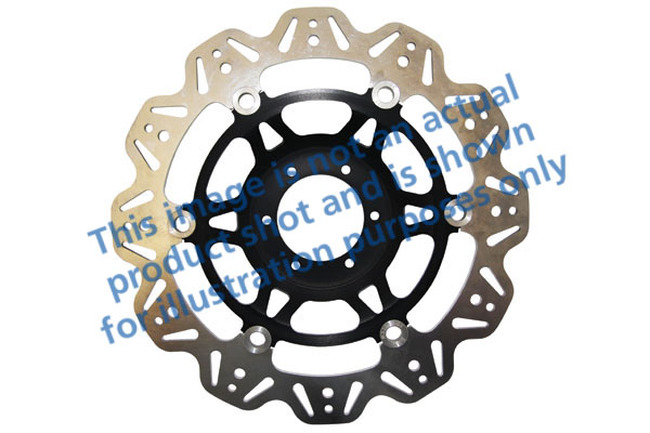 VEE Style Front Brake Rotor - Black Center - Yamaha - Click Image to Close