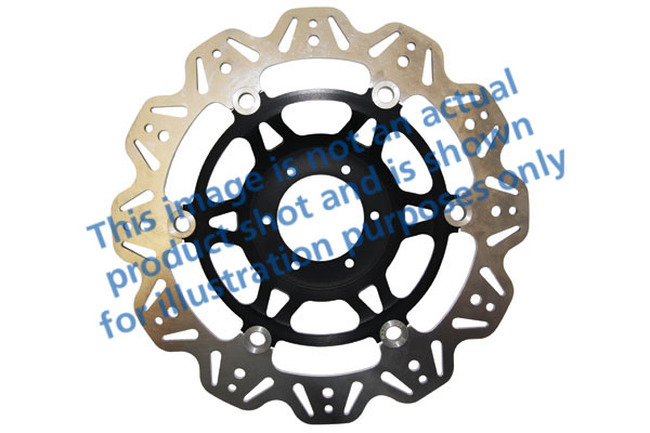 VEE Style Front Brake Rotor - Black Center - VEE Style Brake Rotor - Black Center - Click Image to Close