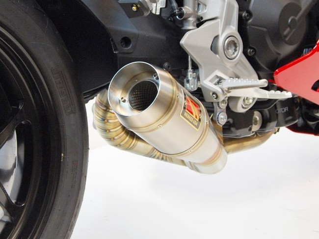 Stainless Steel GP Slip On Exhaust - For 17-20 Ducati SuperSport - Click Image to Close