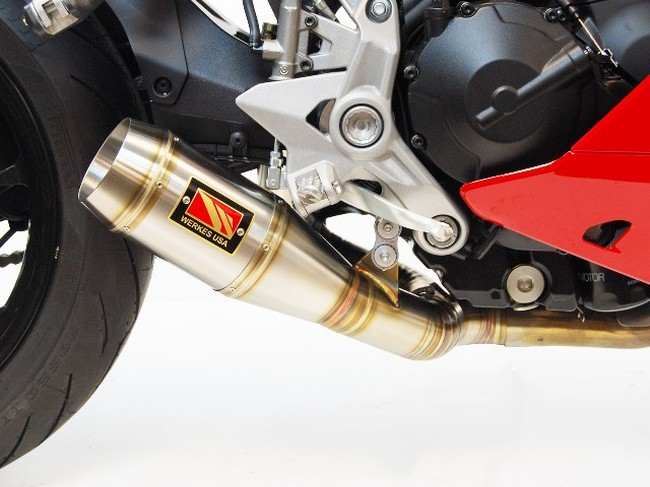 Stainless Steel GP Slip On Exhaust - For 17-20 Ducati SuperSport - Click Image to Close