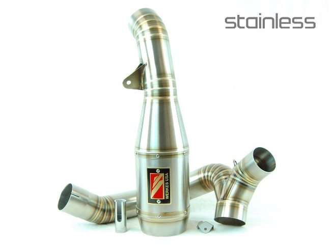 Stainless Steel GP Slip On Exhaust - For 17-20 Ducati SuperSport - Click Image to Close