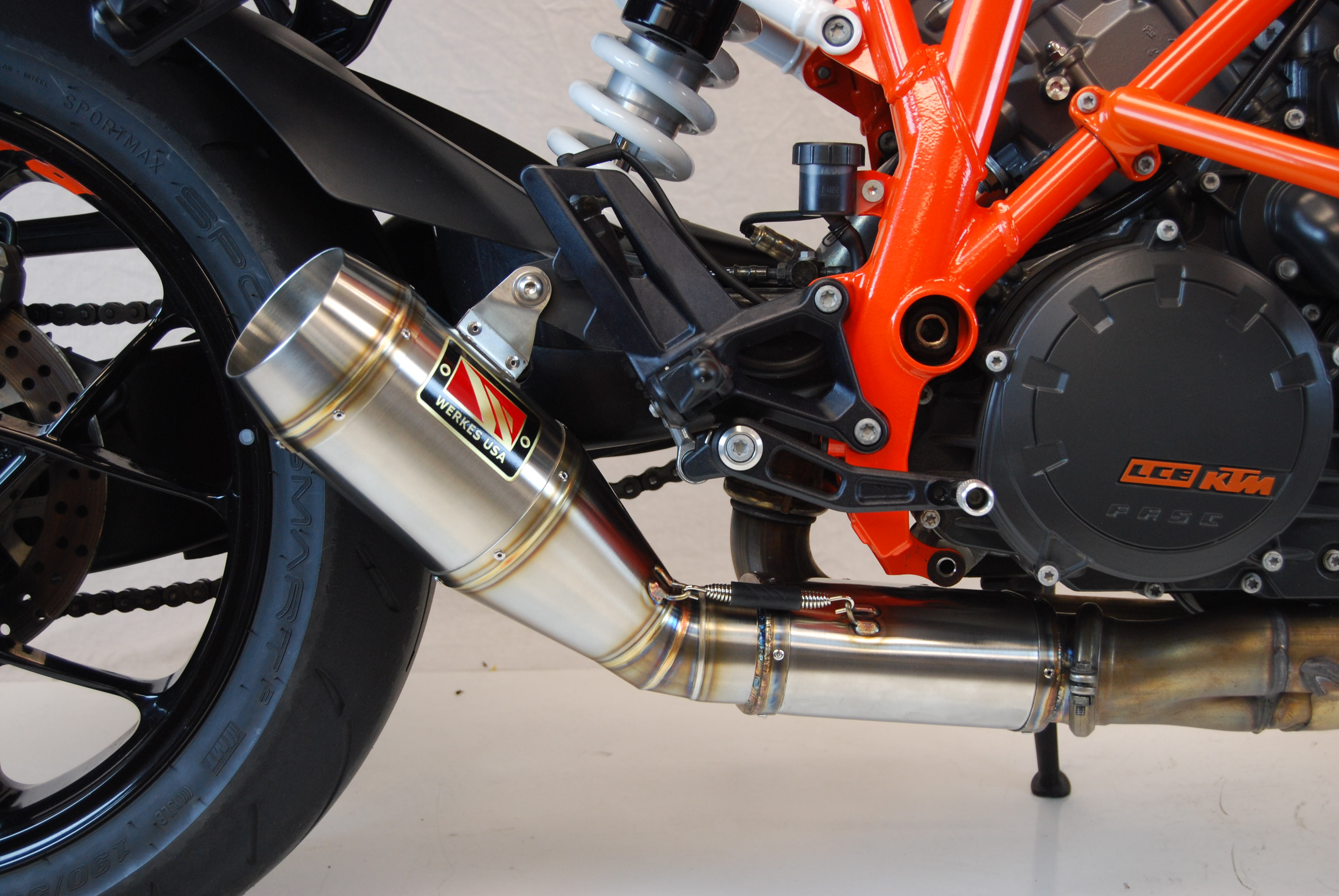 GP Slip On Exhaust - for 14-16 KTM 1290 Super Duke R - Click Image to Close