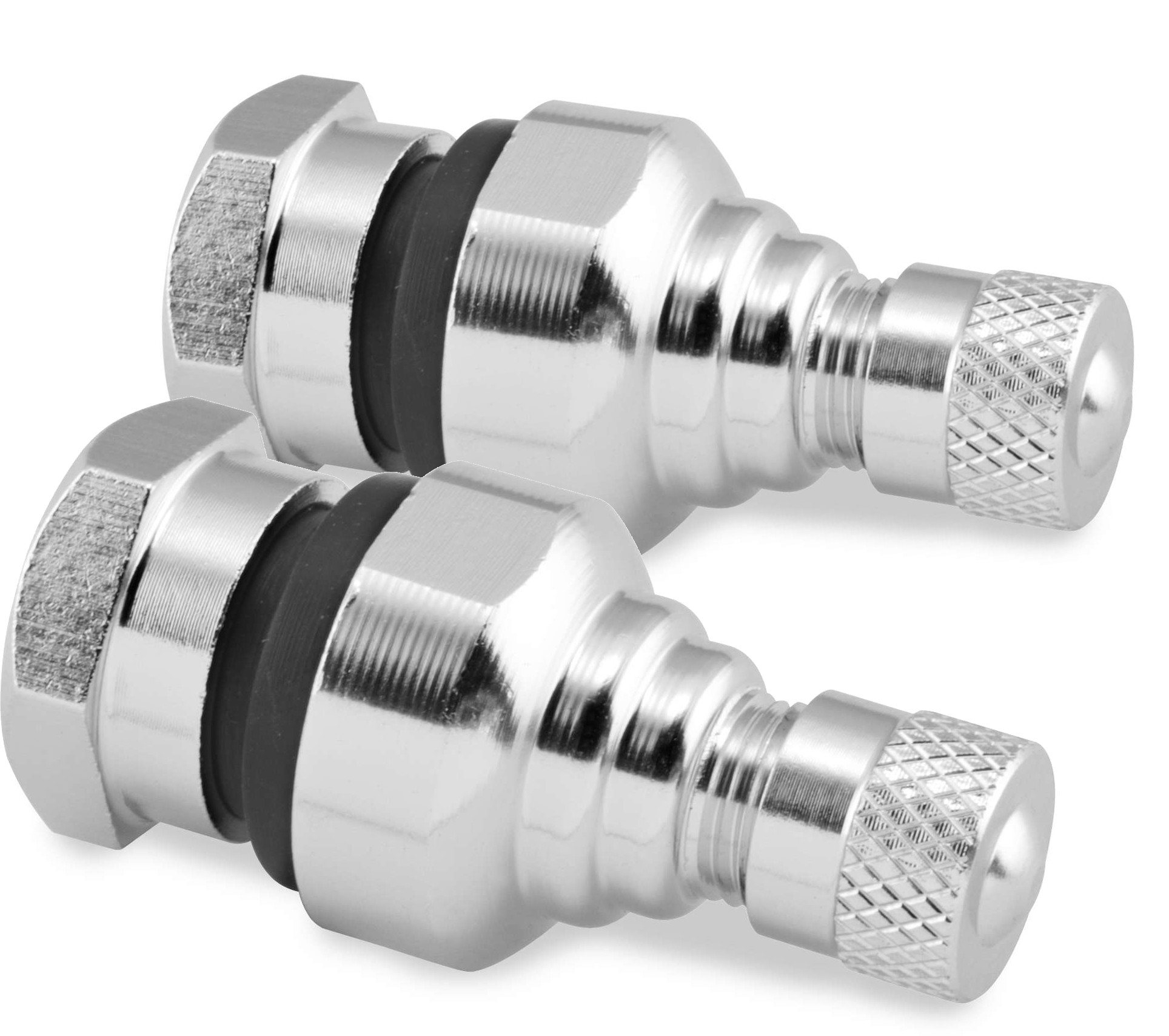 Motorcycle Aluminum Forged Valve Stems Japanese 11.3mm Silver - Click Image to Close
