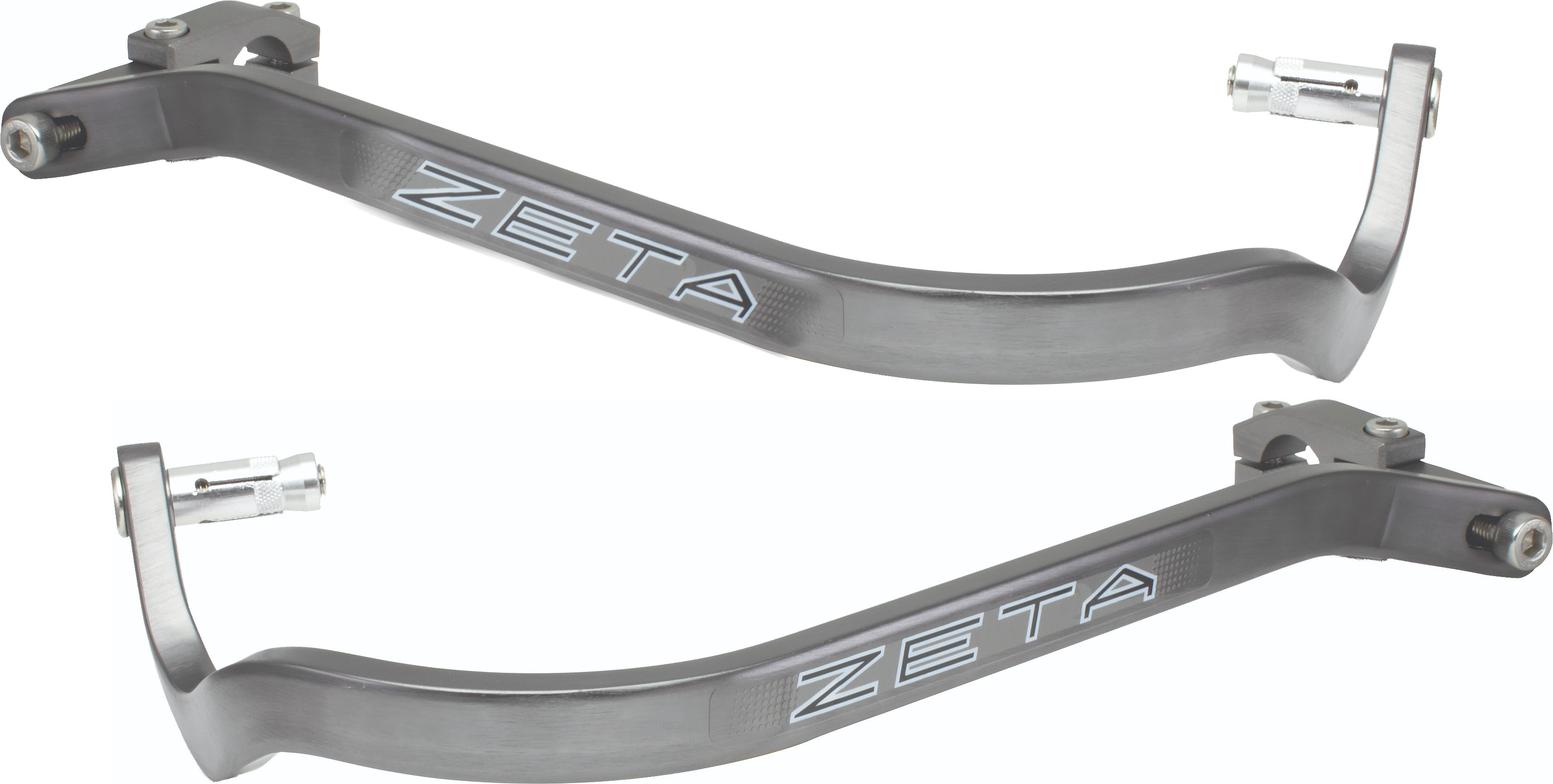 Zeta All Aluminum Handguard w/ Protector Armor w/ Bend 7/8" - Gray - Click Image to Close