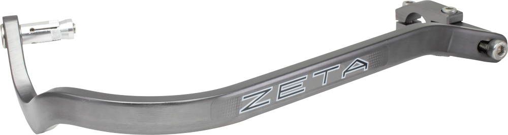 Zeta All Aluminum Handguard w/ Protector Armor w/ Bend 1-1/8" - Gray - Click Image to Close