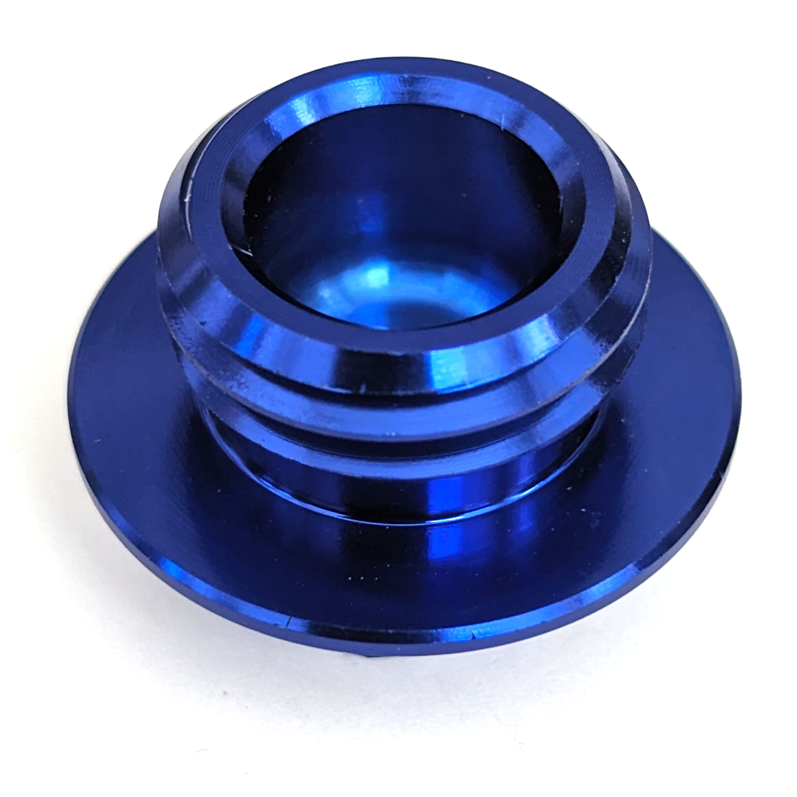 Blue Billet Oil Filler Plug w/ Safety Wire Holes - M20 x 2.5 Threads w/ 28mm Head - 14mm Hex - Click Image to Close