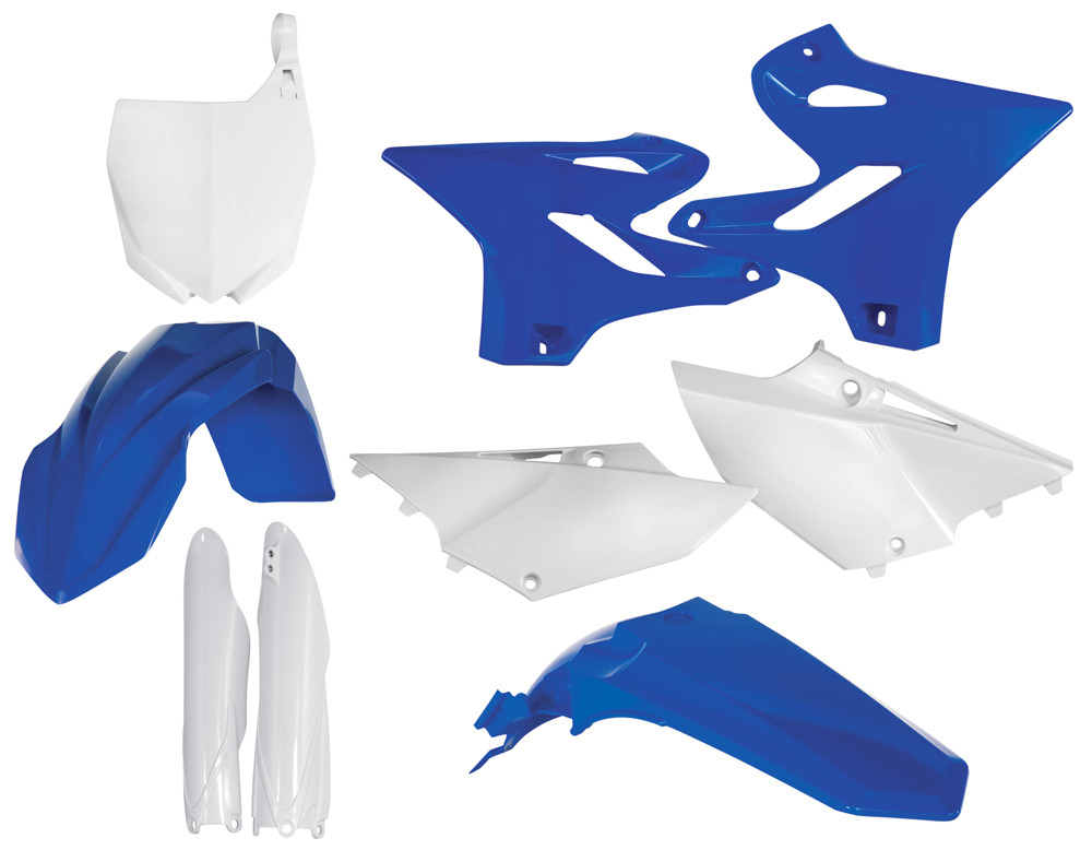 Full Plastic Kit - Blue/White Original 2015 - Fits Many Yamaha YZ125/250/X - Click Image to Close
