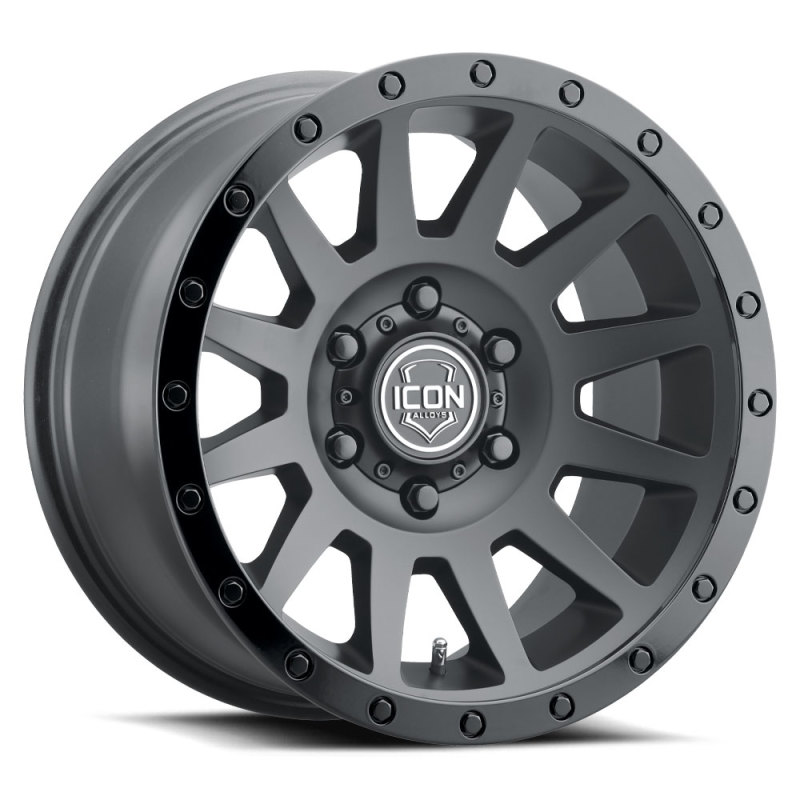 ICON Compression 18x9 6x5.5 0mm Offset Double Black Wheel - 18x9, 6x5.5, 0mm Offset, Double Black - Click Image to Close