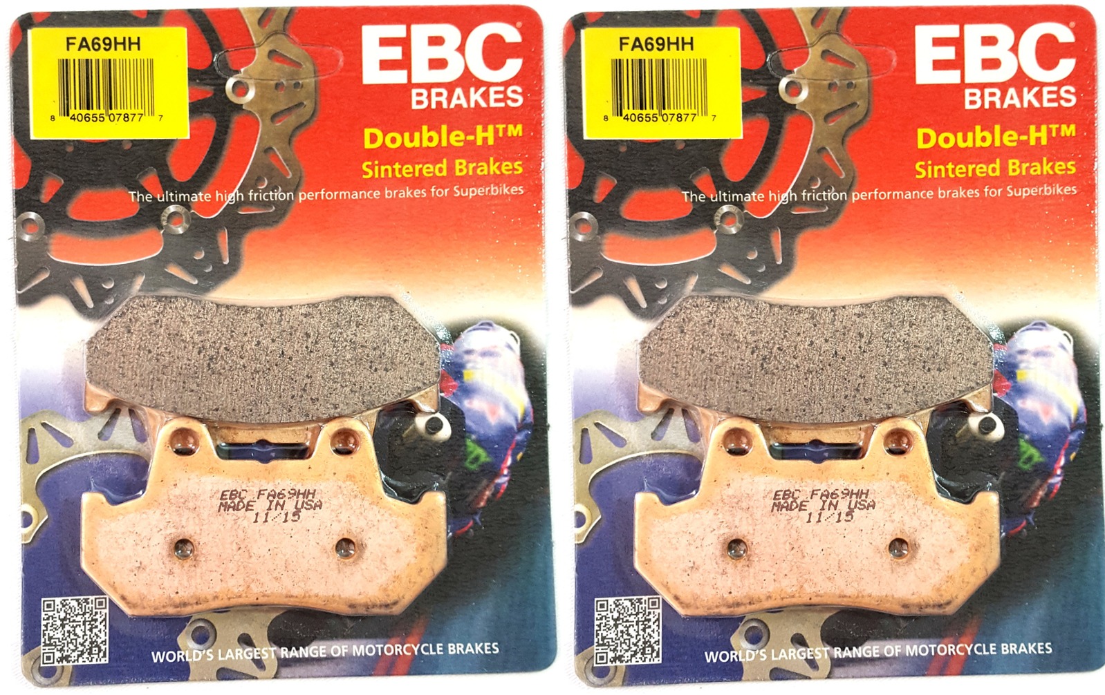 Sintered Double-H Brake Pads Front Set - Click Image to Close