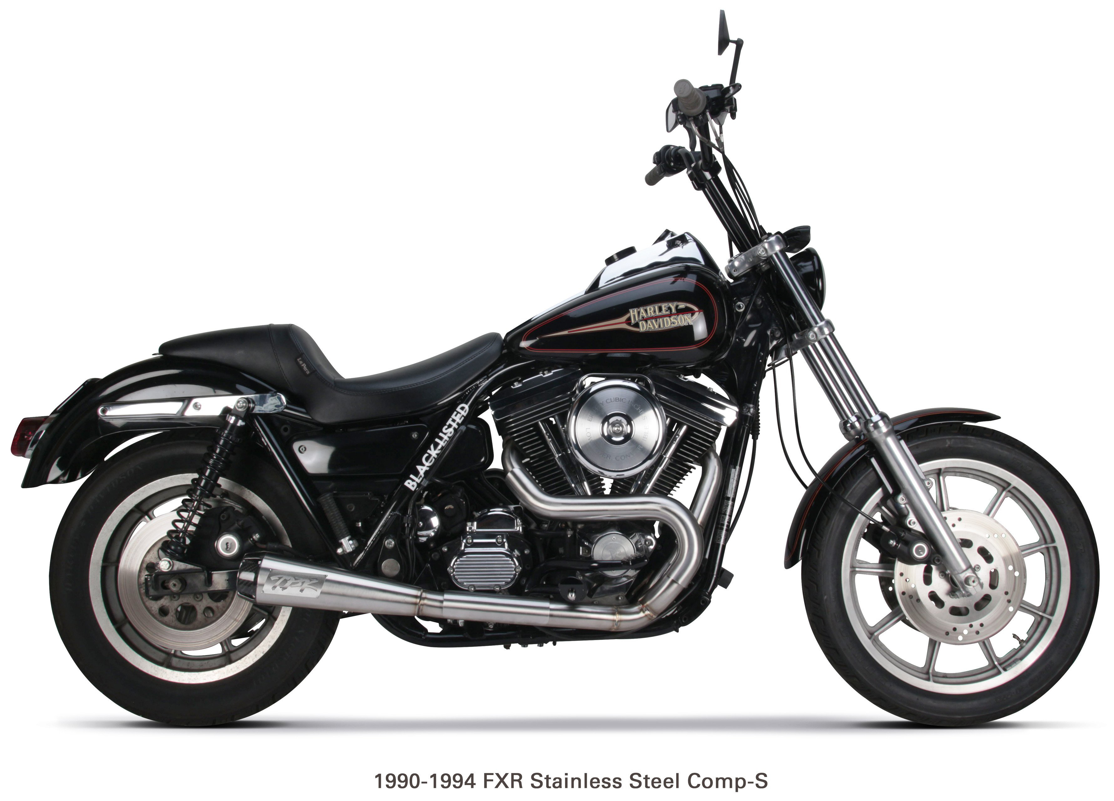 2-1 Comp-S Brushed Full Exhaust CF Cap - For 87-99 HD FXR Dyna - Click Image to Close
