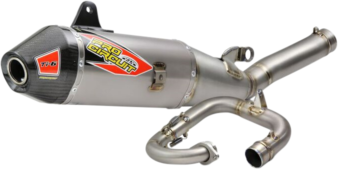 Ti-6 Stainless Steel Full Exhaust w/ Carbon Fiber Cap - For 20-22 Yamaha YZ450F - Click Image to Close