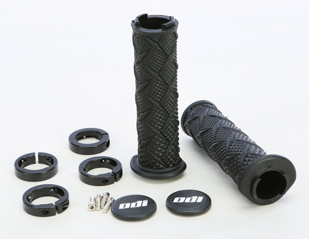 ODI Xtreme Lock-On ATV Grips Black 7/8in Bars Pair - Lock-on ATV grips for 7/8in handlebars, Black, Pair - Click Image to Close