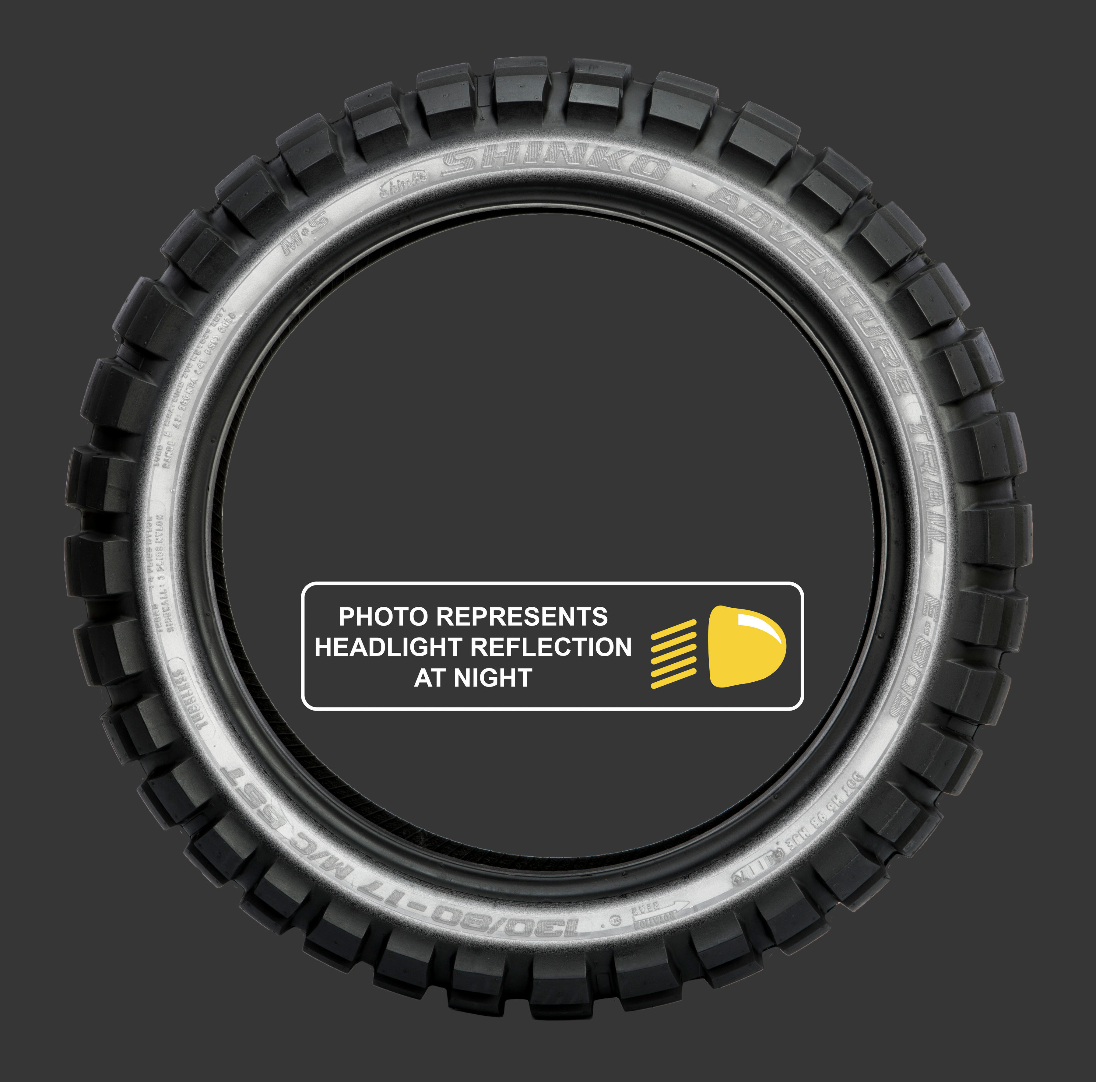 E805 Reflector Tire 150/70B18 70Q BELTED BIAS Rear Adventure Trail Series - Click Image to Close