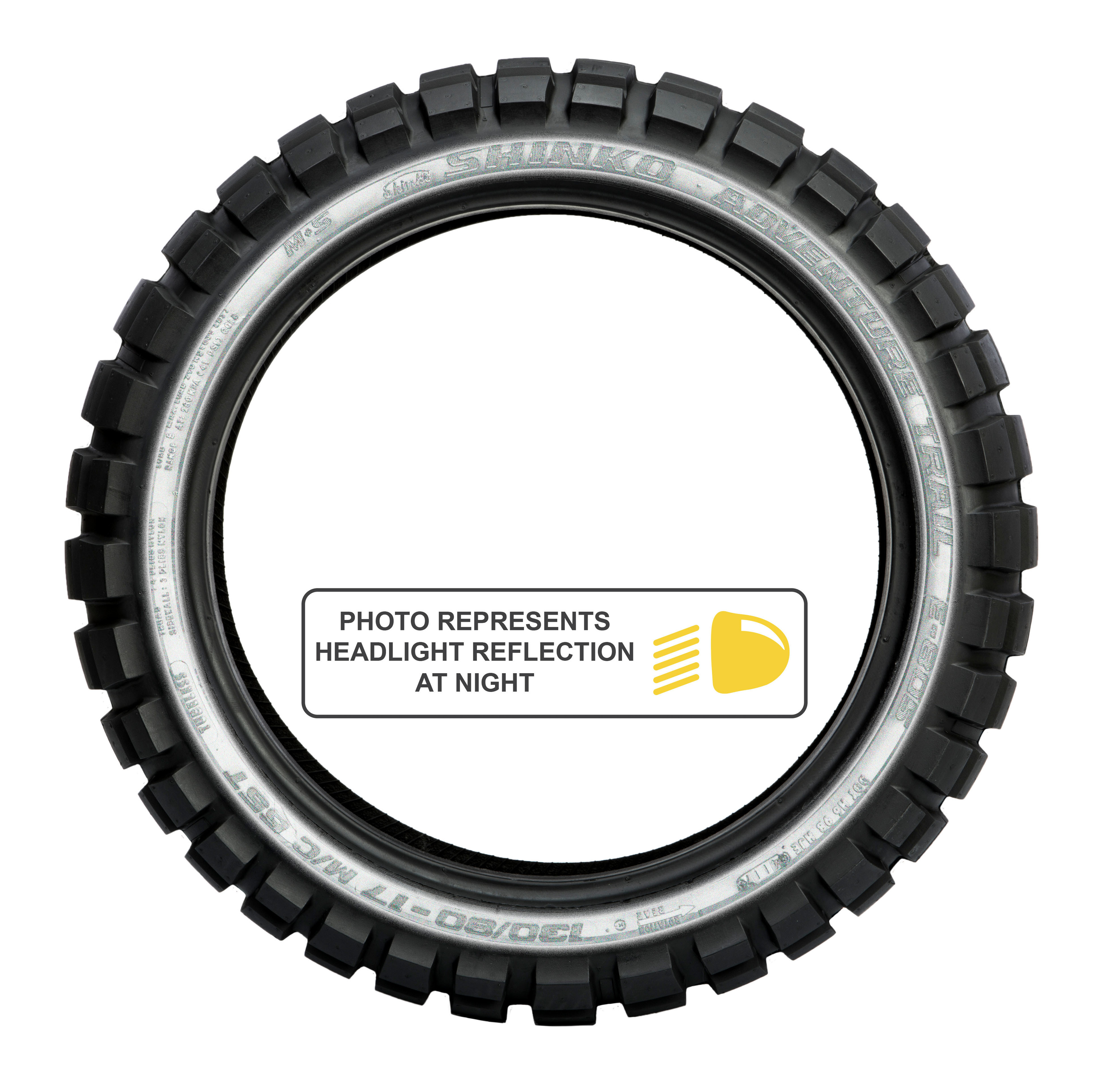 E805 Reflector Tire 140/80-17 69Q BIAS Rear Adventure Trail Series - Tube Type - Click Image to Close