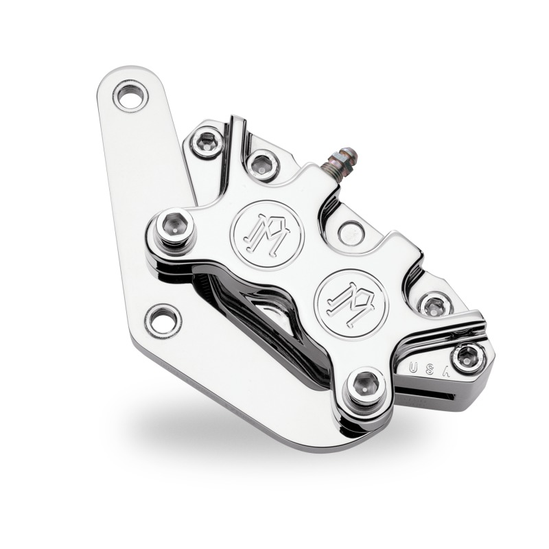 Performance Machine Front Single Brake Caliper Chrome - Click Image to Close