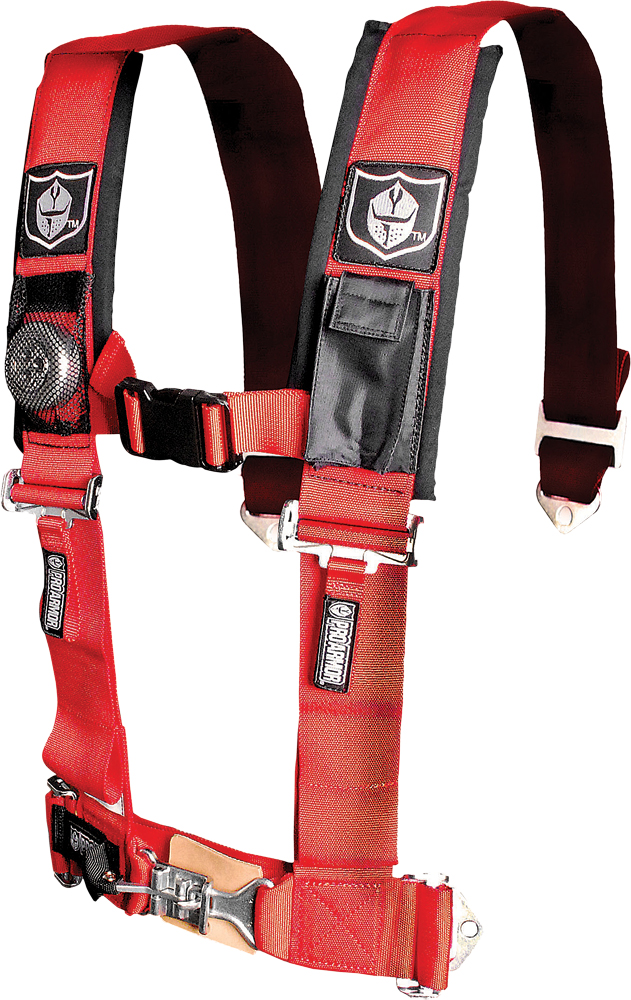 4PT Harness 3" Pads Red - Click Image to Close