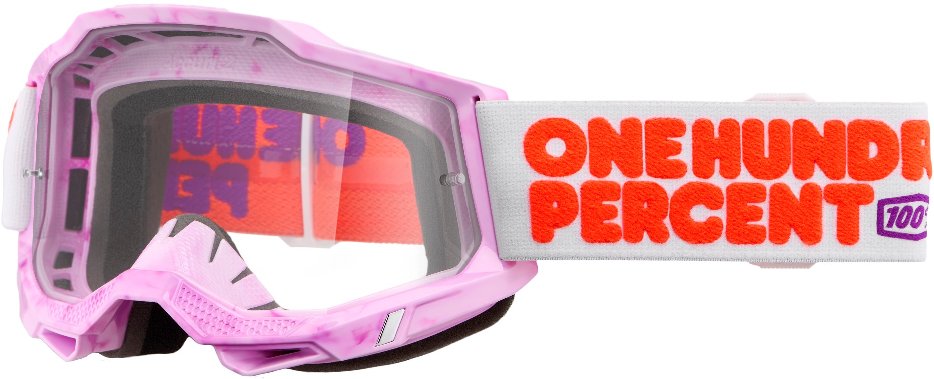 100 Percent Accuri 2 Goggles Hundreds Clear Lens - Premium offroad goggles with clear lens - Click Image to Close