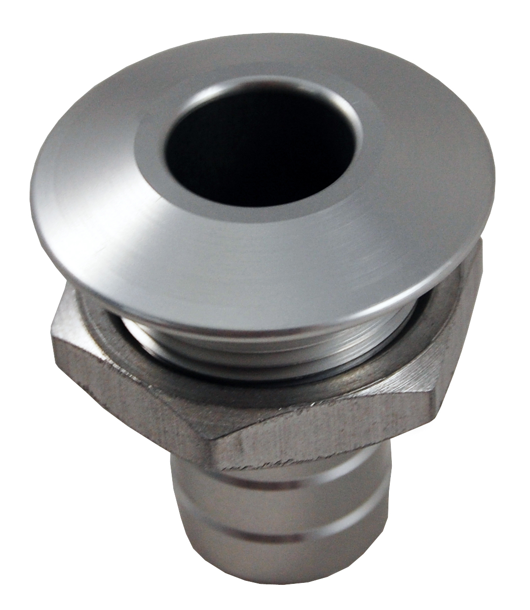 Blowsion Billet Thru-Hull Water Fitting Bilge Pump Outlet Natural - Bilge pump outlet fitting for watercraft - Click Image to Close