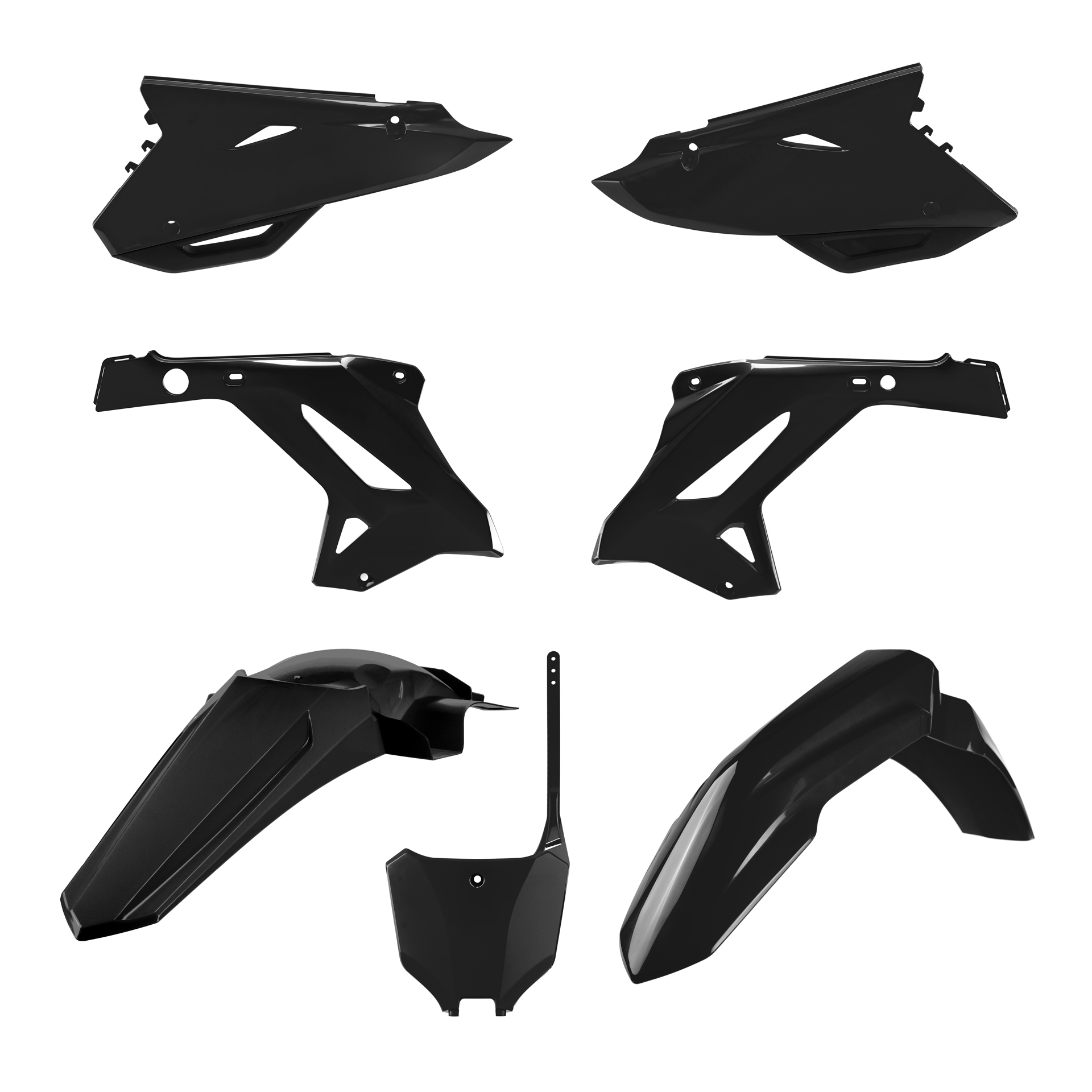Black Restyle Body Kit - Update to 2022 CRF Style - For 02-07 Honda CR125R & CR250R - Click Image to Close