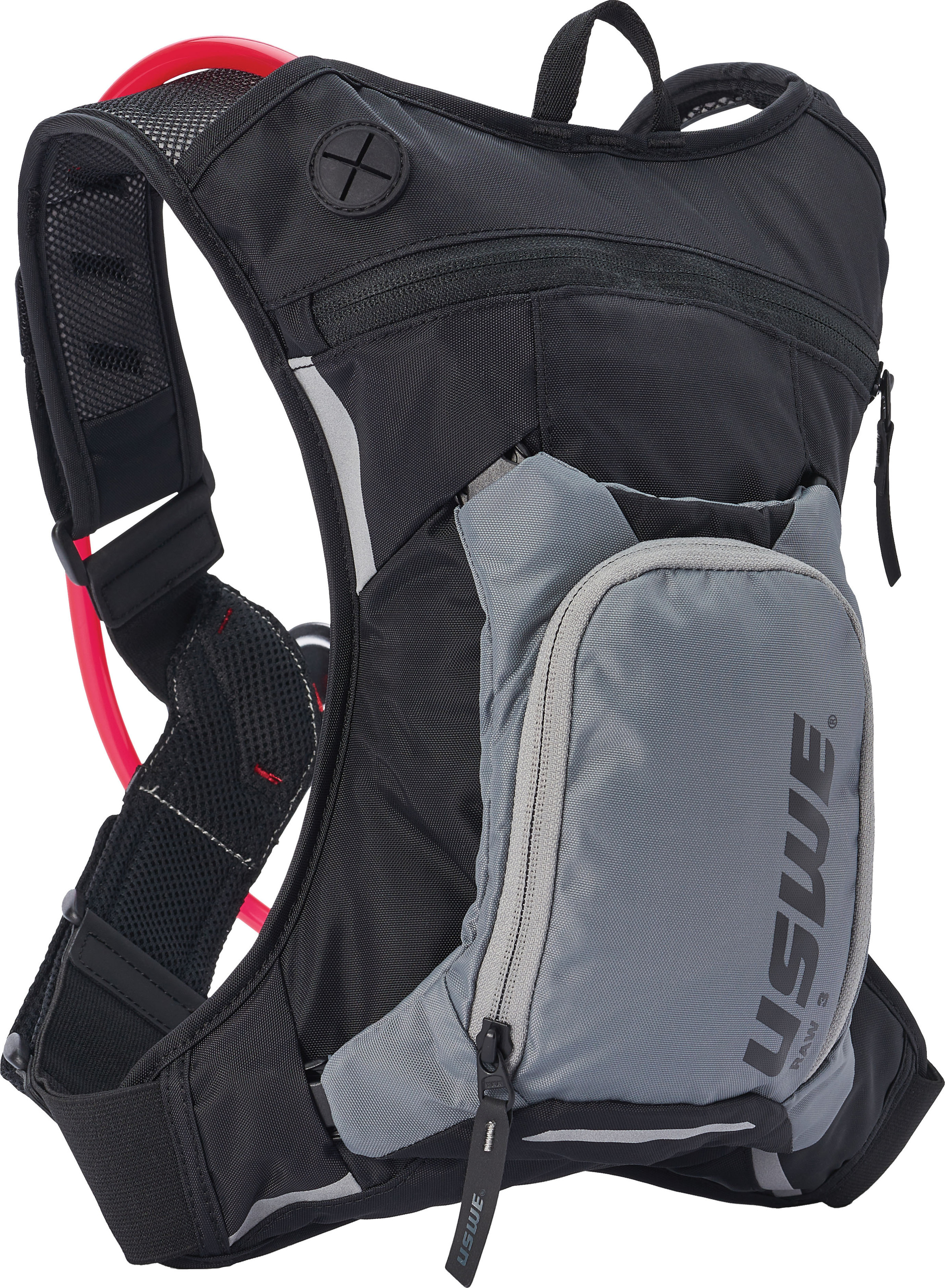 USWE Raw 3 Hydration Pack Carbon Black with Plug-n-Play Tube 2.0L - Click Image to Close