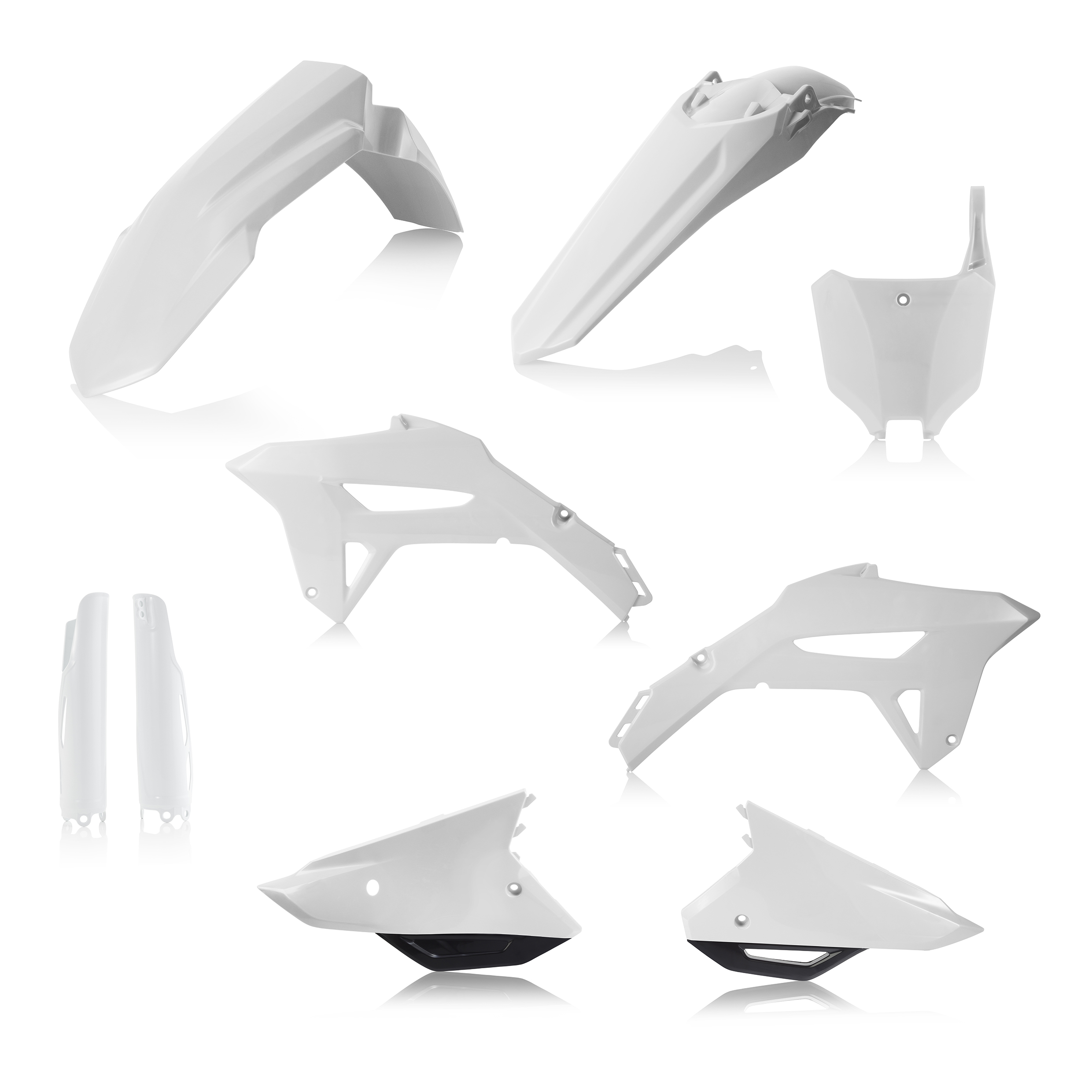 Acerbis Full Plastic Kit White/Black For Honda CRF250R 22+ CRF450R 21-24 - Click Image to Close