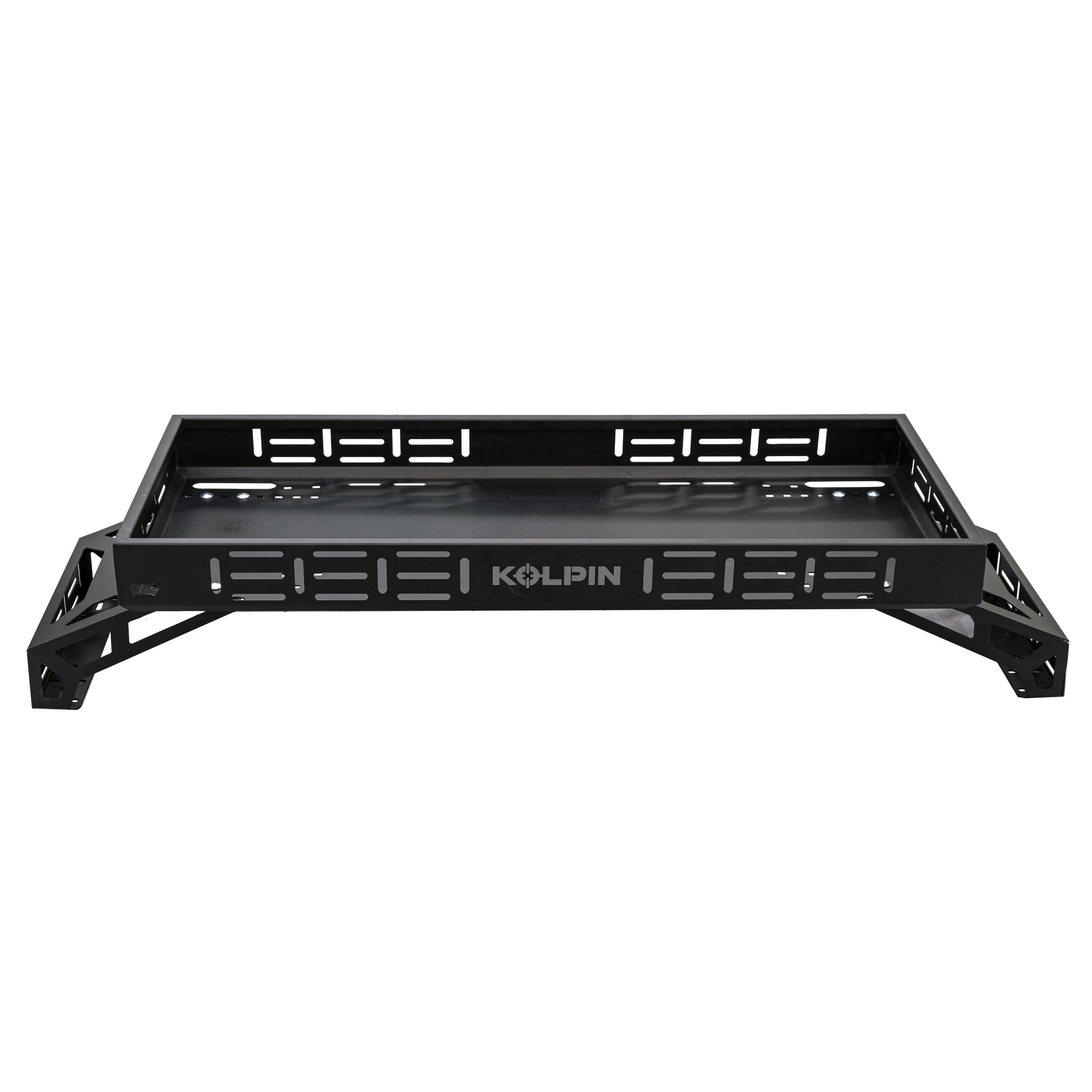 Kolpin UTV Raised Metal Full-Bed Rack Black Steel 48x21x4.75 - Raised full-bed rack for UTVs, black steel, 48x21 in. - Click Image to Close