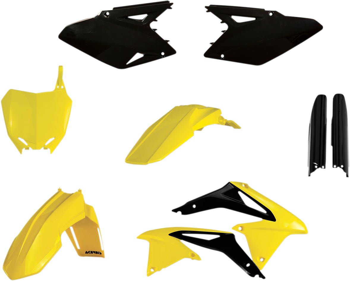 Full Plastic Kit - Yellow/Black - For 08-17 Suzuki RMZ450 - Click Image to Close