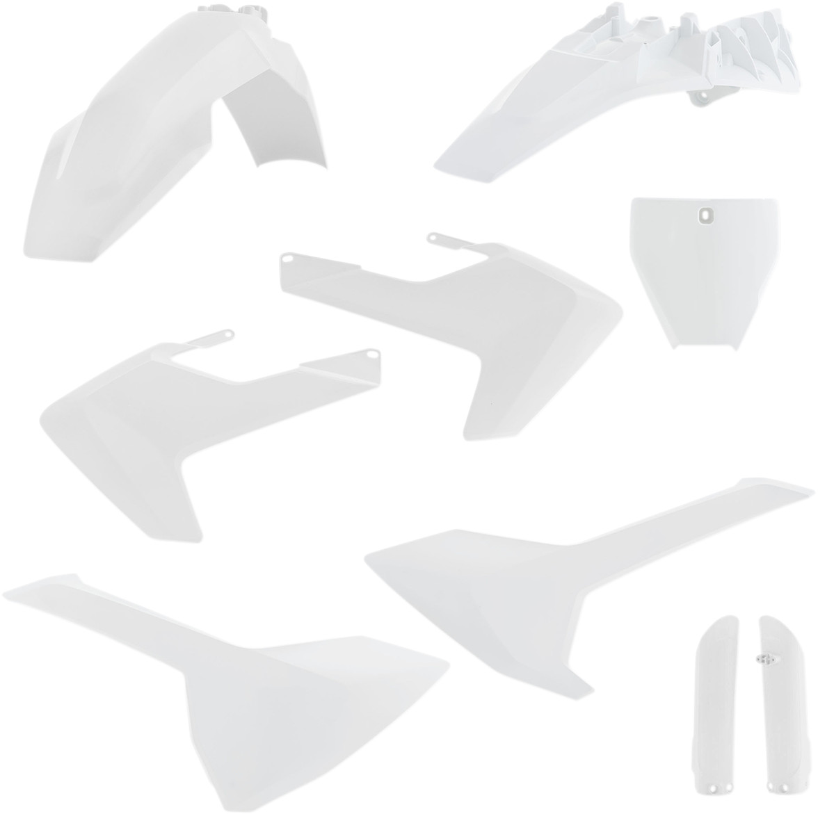 Full Plastic Kit - White - For 18-23 Husqvarna TC85 - Click Image to Close