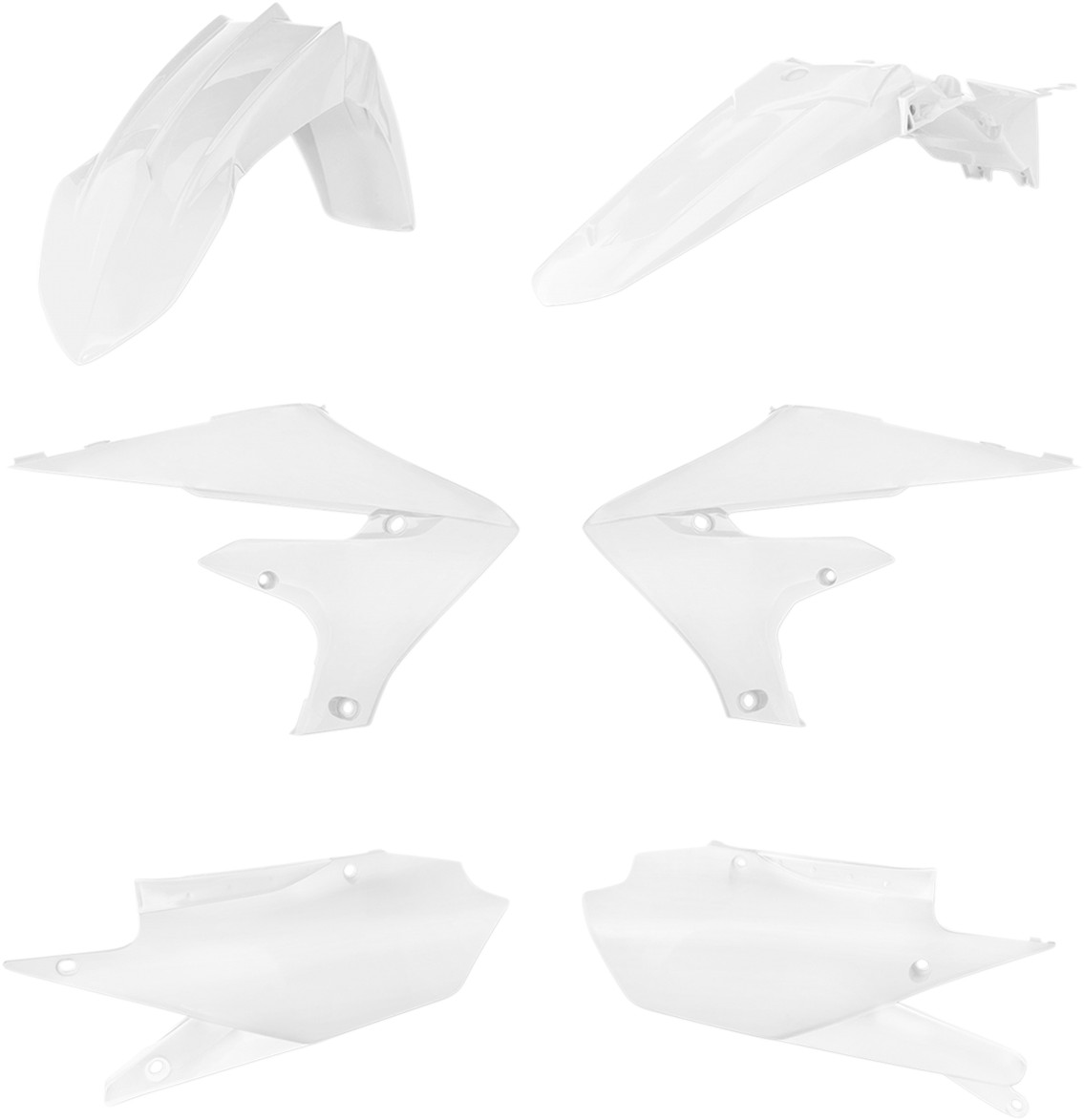 White Plastic Kit - For Yamaha YZ450F - Click Image to Close