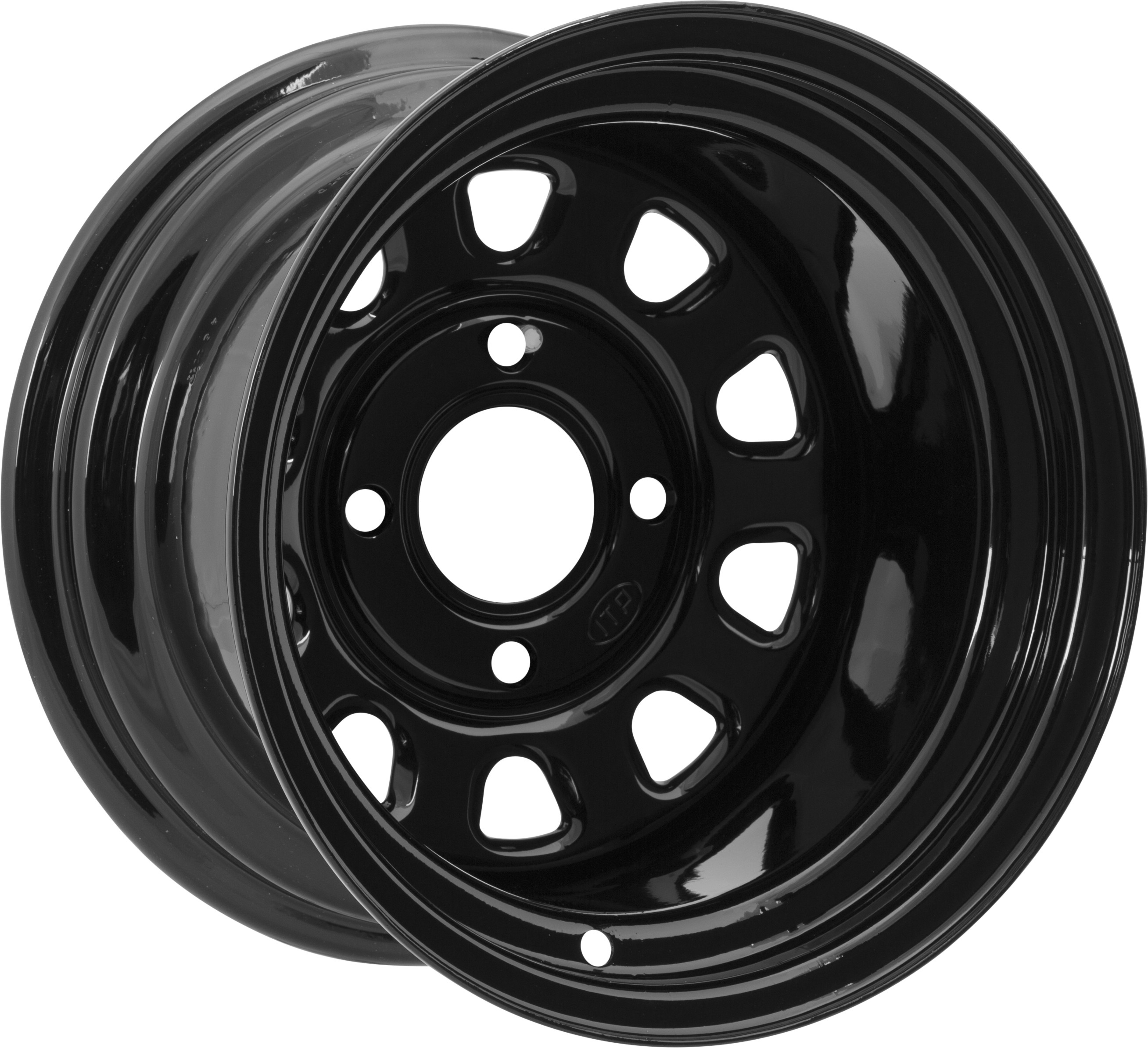 Delta Steel Wheel Black 4/156 14X7 4+3 10mm - Click Image to Close
