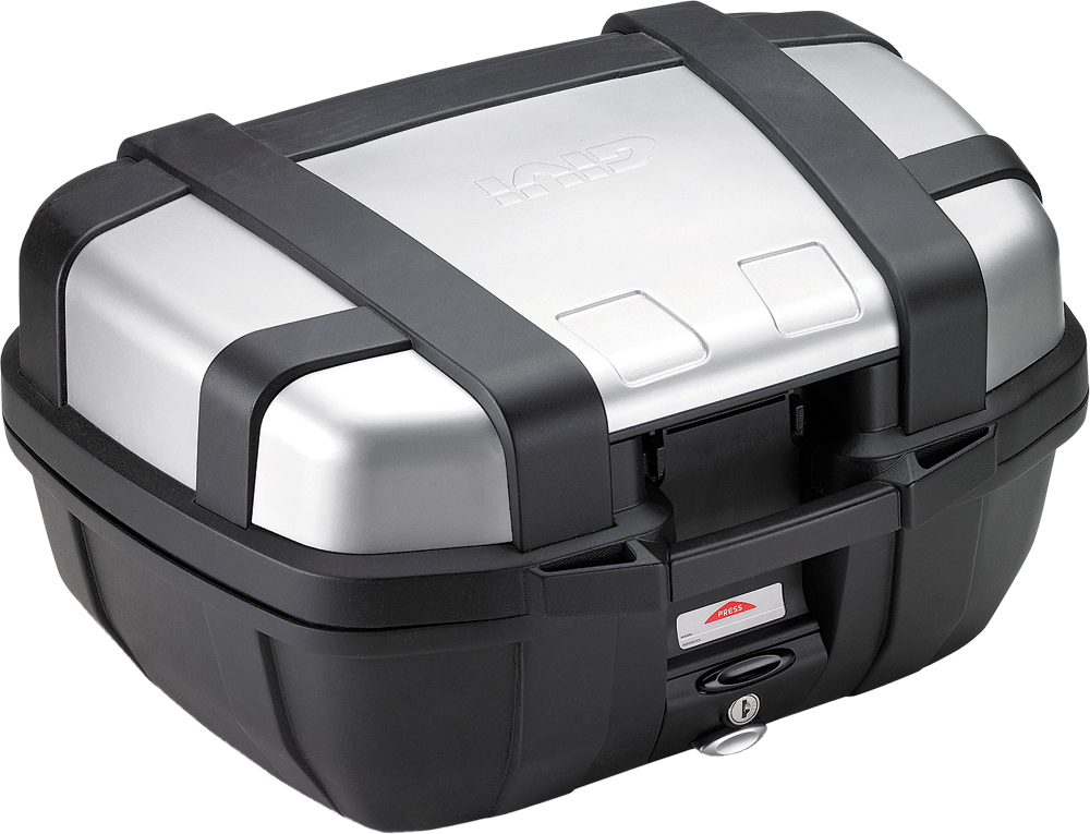 Monokey Trekker Top Case Silver/Black w/ Mounts - For 13+ KTM Adventure - Click Image to Close