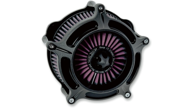 Roland Sands Turbine Air Cleaner Black â€“ RSD 0206-2037-SMB - Click Image to Close