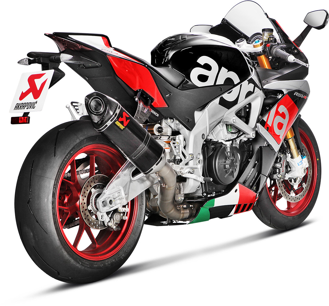 Titanium & Carbon Fiber Full Exhaust - 15-16 Aprilia RSV4 RR & RF - Click Image to Close