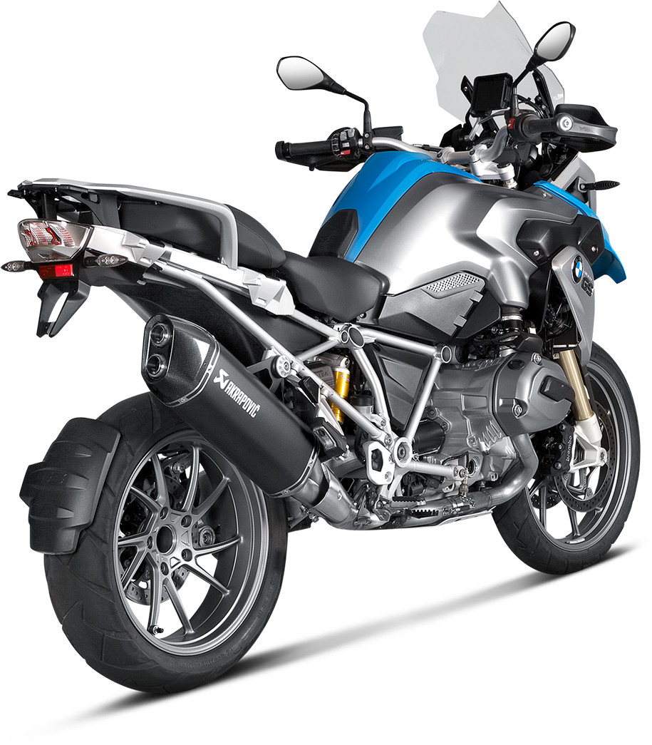 Black Titanium & Stainless Steel Full Exhaust - 13-16 BMW R1200GS/Adv - Click Image to Close