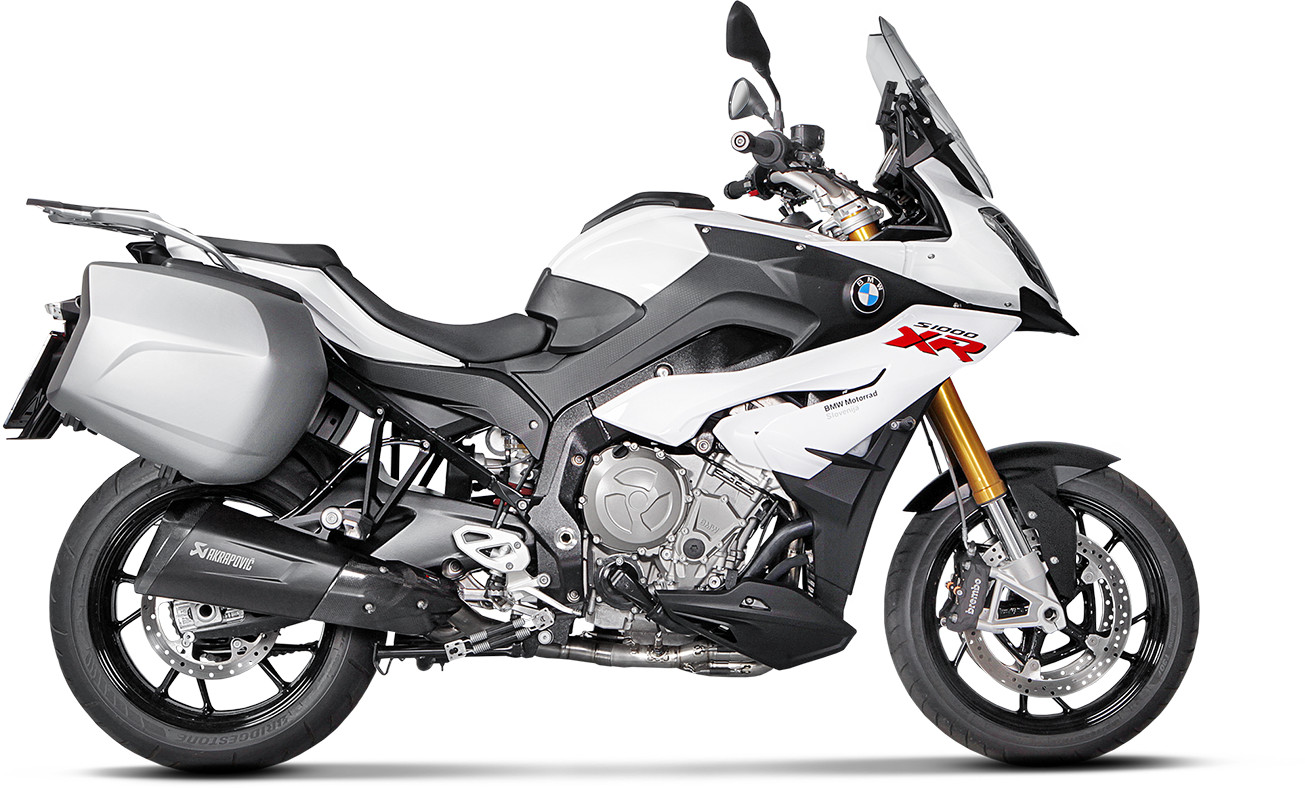 Black Titanium Full Exhaust - 15-16 BMW S1000XR - Click Image to Close