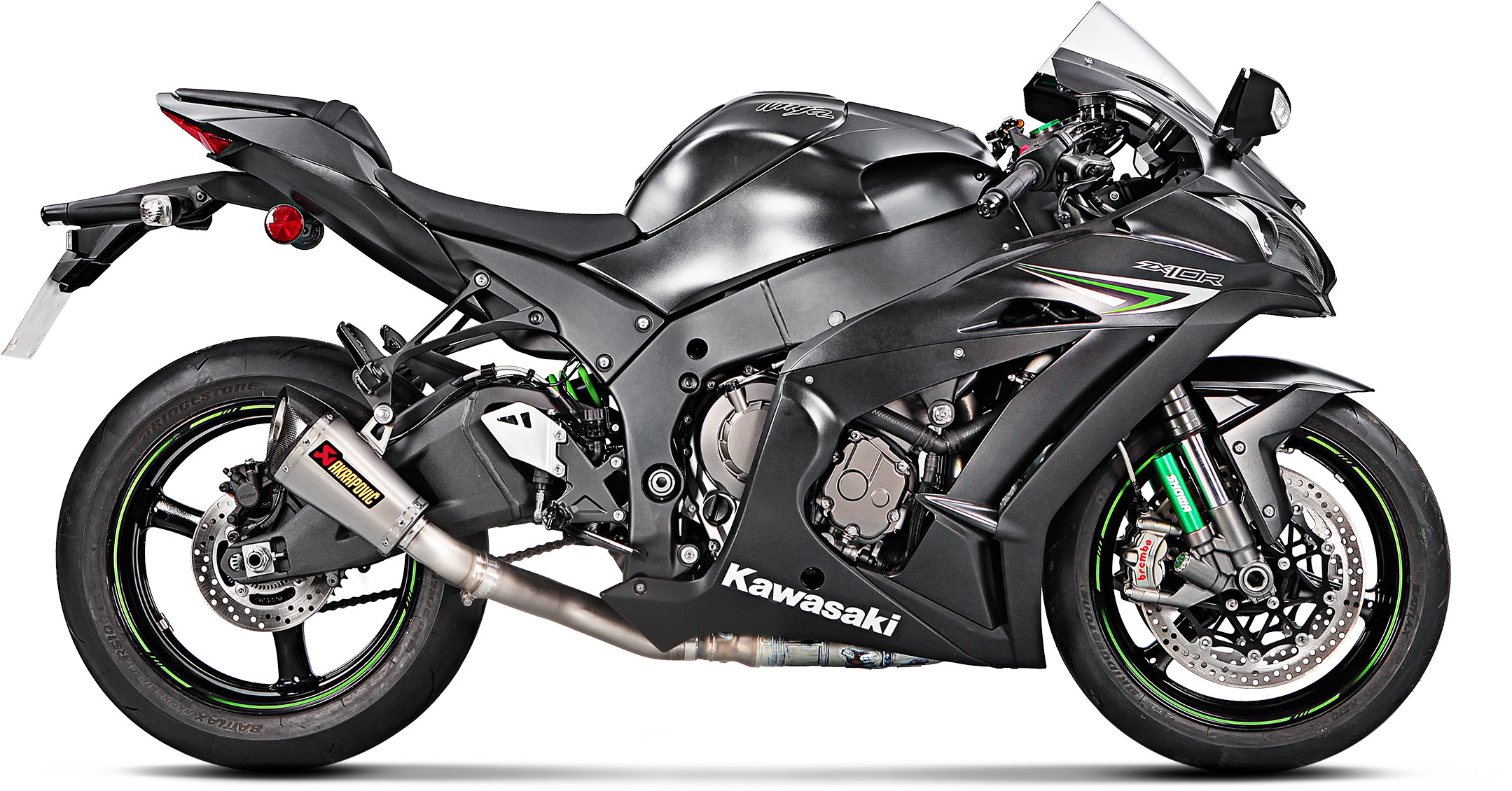 Titanium Slip On Exhaust w/ Link Pipe - Kawasaki ZX10R - Click Image to Close