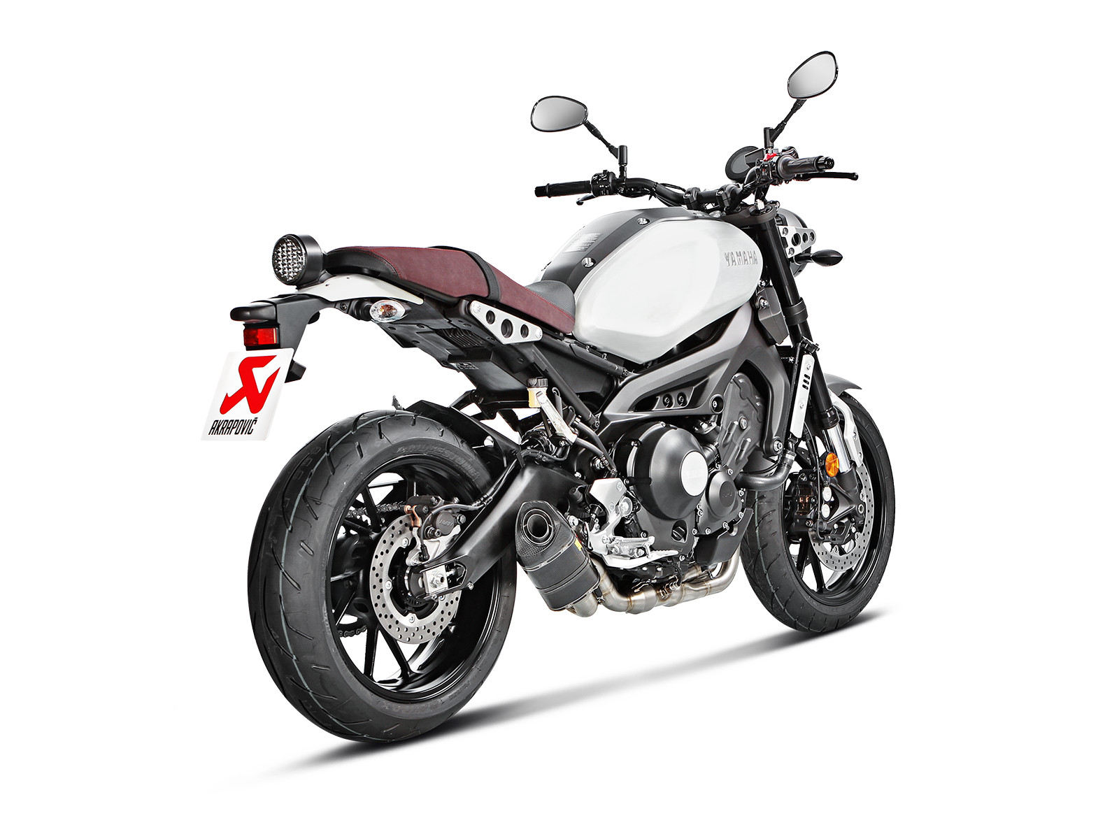 Stainless Steel Carbon Fiber Full Exhaust - For 14-20 Yamaha FZ-09 MT-09 XSR900 - Click Image to Close
