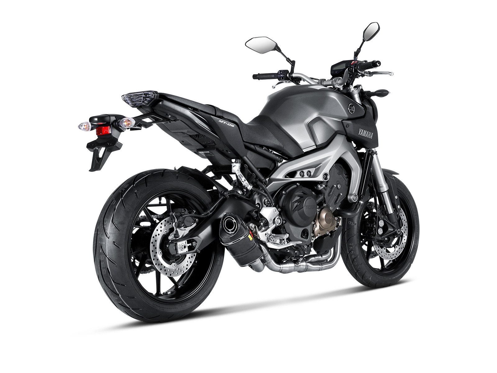 Stainless Steel Carbon Fiber Full Exhaust - For 14-20 Yamaha FZ-09 MT-09 XSR900 - Click Image to Close