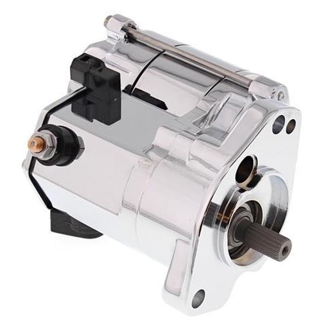 Starter 1.7Kw Chrome 10-32 Shaft - H-D Big Twin - Click Image to Close