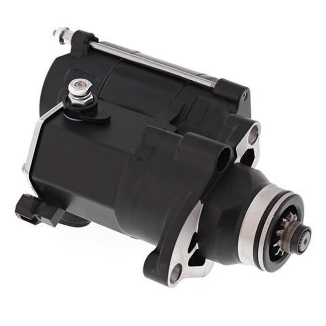 High Torque Starter For 6 Speed Trans - 1.4Kw - Black - H-D Big Twin - Click Image to Close